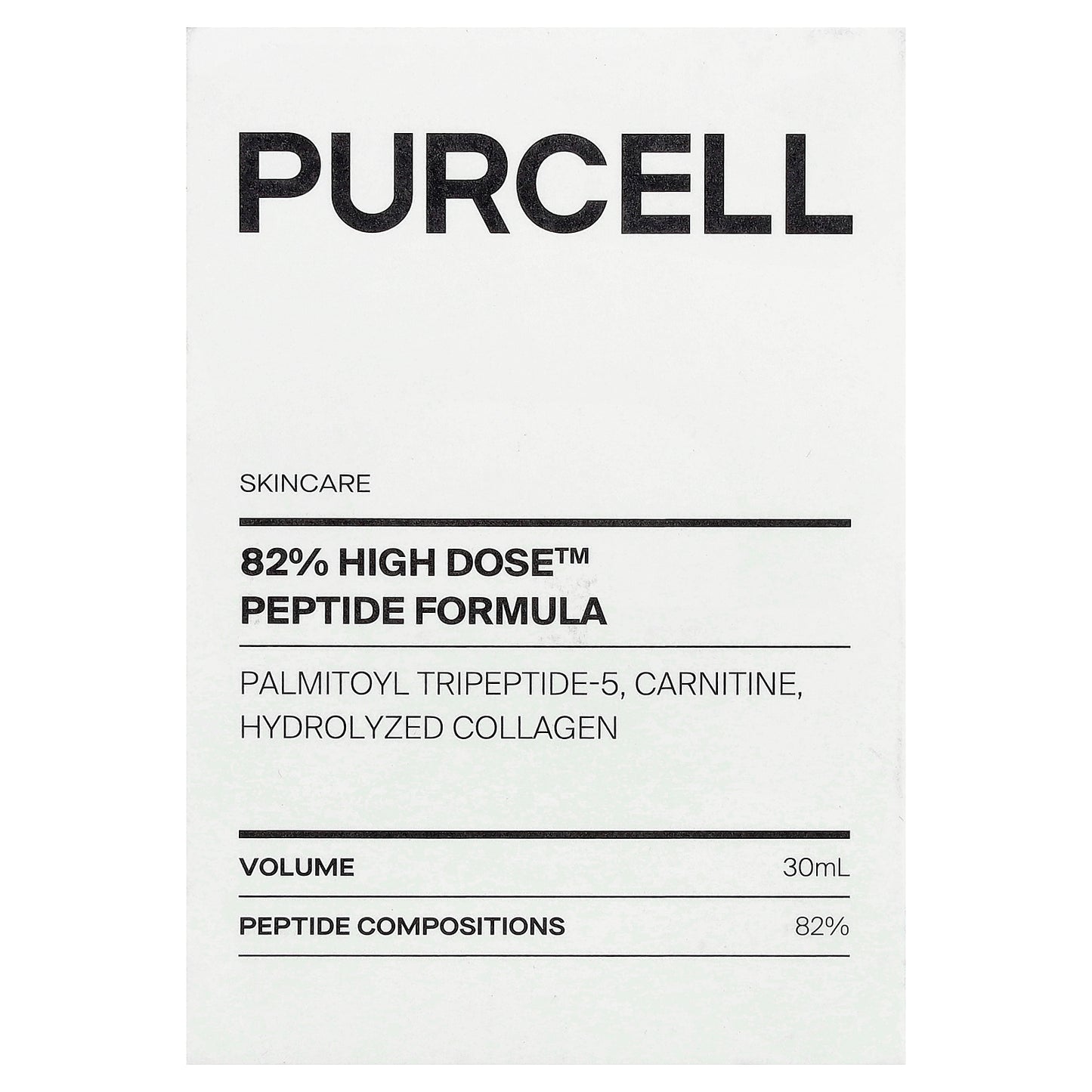 PURCELL, 82% High Dose™ Peptide Formula, 1.01 fl oz (30 ml)
