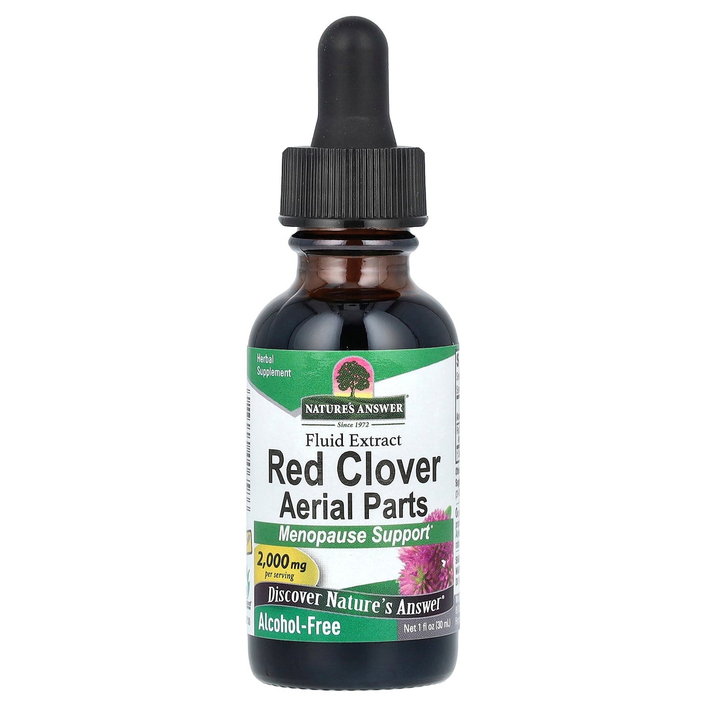 Nature's Answer, Red Clover Aerial Parts, Fluid Extract, Alcohol-Free, 2,000 mg, 1 fl oz (30 ml)