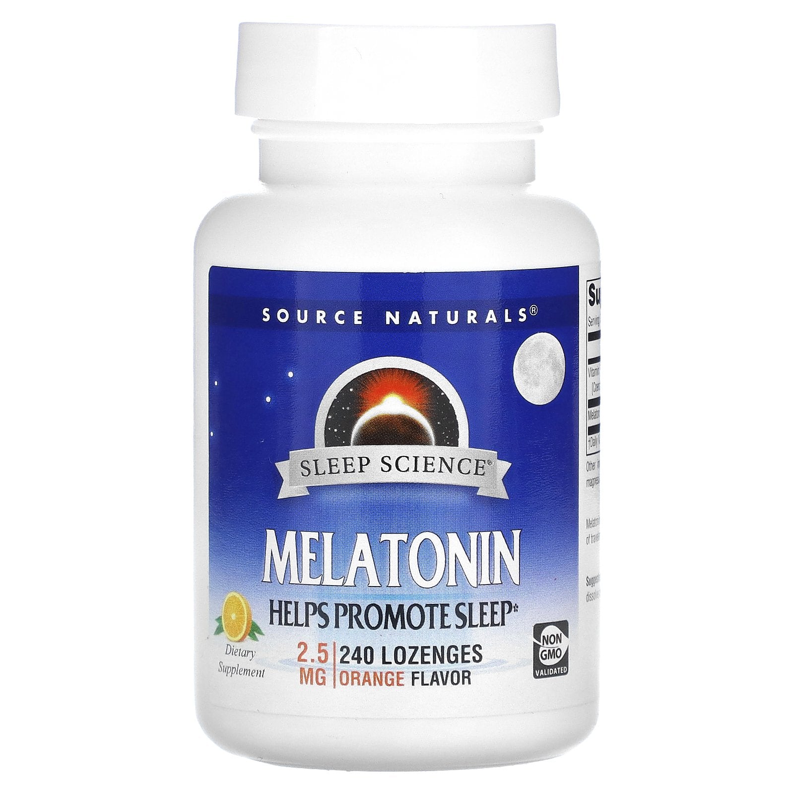 Source Naturals, Melatonin, Orange, 2.5 mg, 240 Lozenges