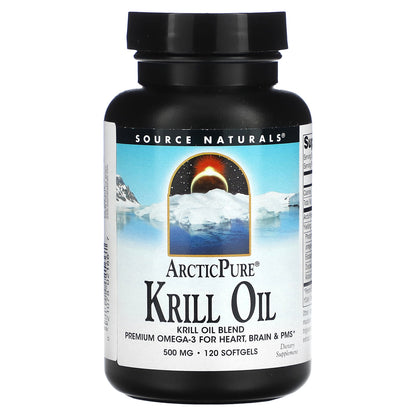 Source Naturals, ArcticPure, Krill Oil, 500 mg, 120 Softgels