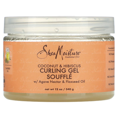 SheaMoisture, Curling Gel Souffle, Coconut & Hibiscus, 12 oz (340 g)