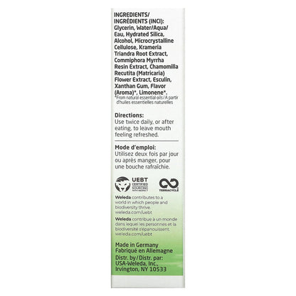 Weleda, Oral Care, Plant Gel Toothpaste, Fluoride Free, Spearmint, 2.5 fl oz (75 ml)