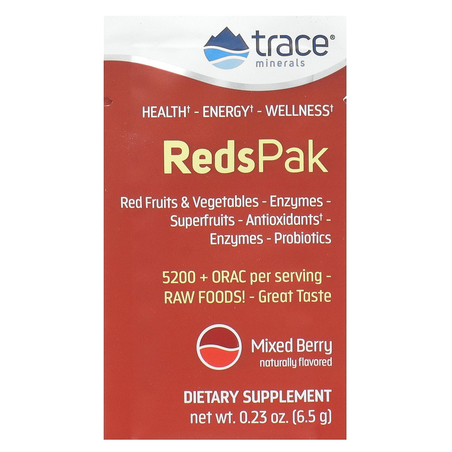 Trace, Reds Pak, Mixed Berry, 30 Packets, 0.23 oz (6.5 g) Each