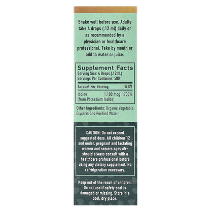 SMNutrition, Organic Nascent Iodine Liquid Drops, Unflavored , 2 fl oz (60 ml)