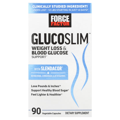 Force Factor, Glucoslim™, Weight Loss & Blood Glucose Support, 90 Vegetable Capsules