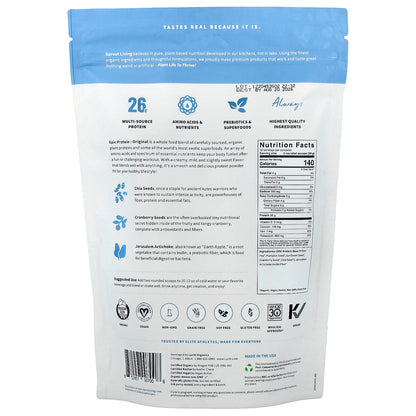 Sprout Living, Epic Protein®, Organic Plant Protein + Superfoods, Original, 1 lb (456 g)