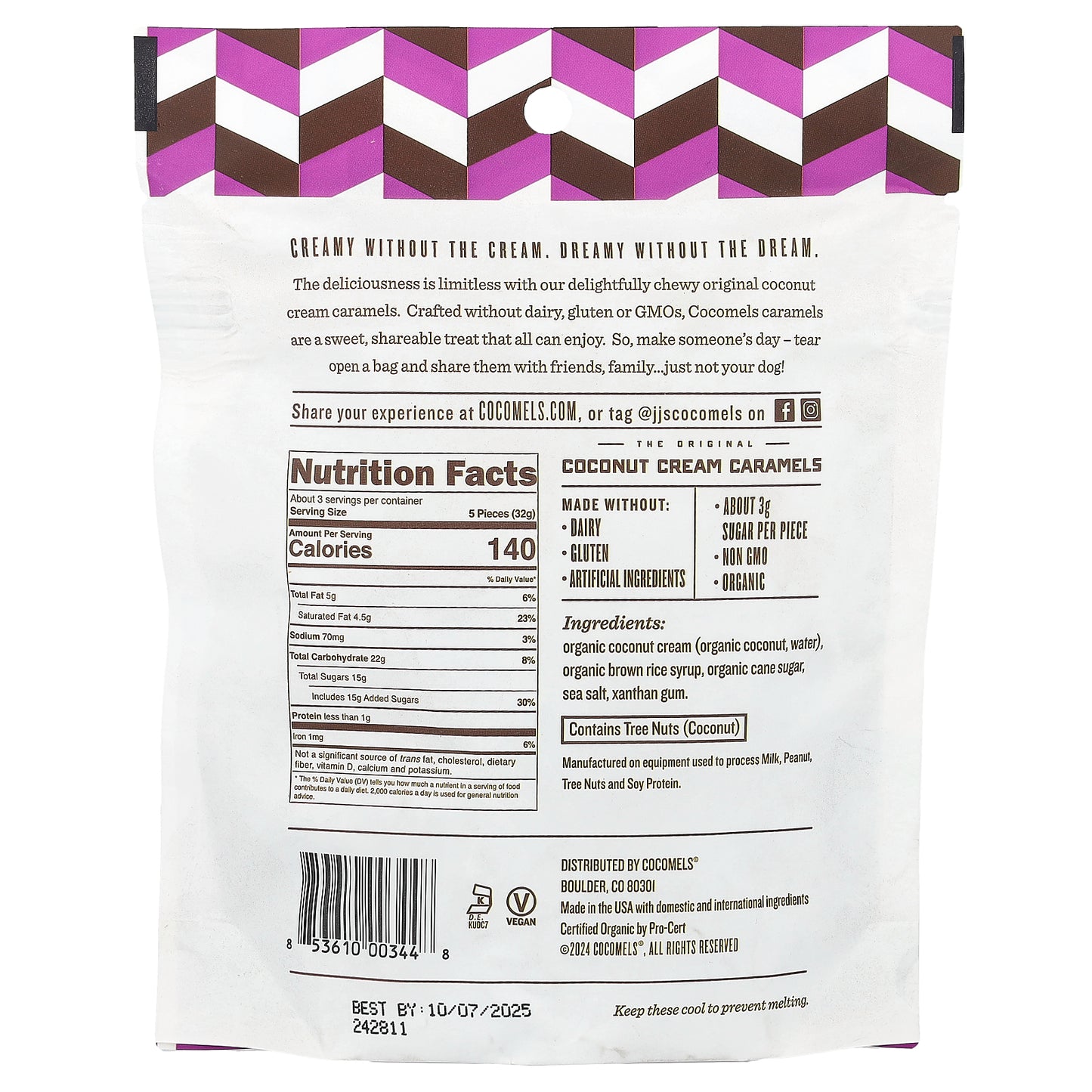 Cocomels, Coconut Cream Caramels, 3.5 oz (99 g)