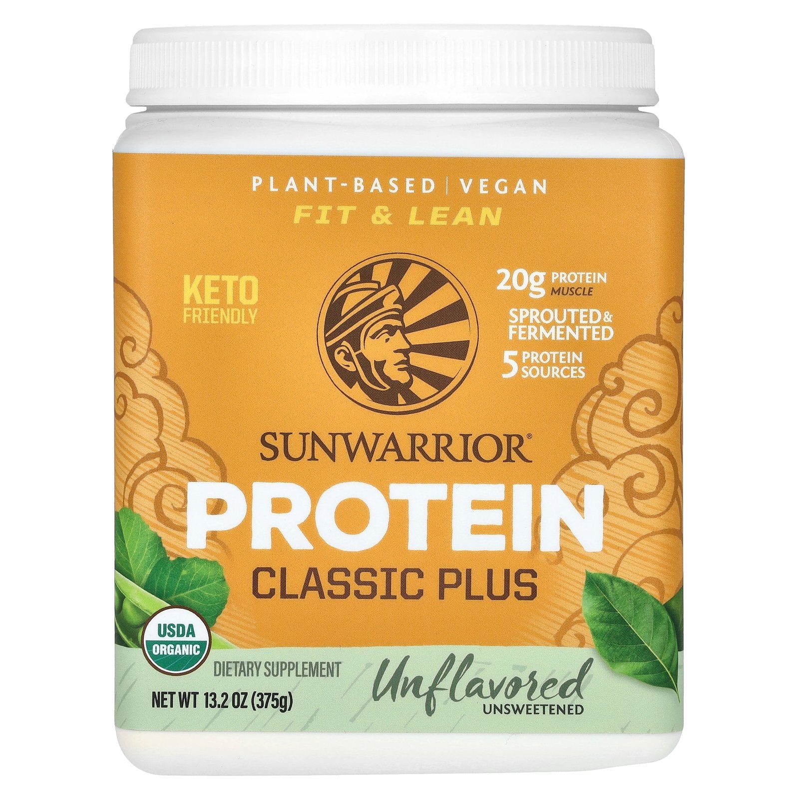 Sunwarrior, Classic Plus Protein, Unflavored, 13.2 oz (375 g)