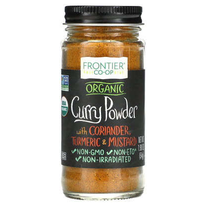 Frontier Co-op, Organic Curry Powder, With Coriander, Turmeric & Mustard, 1.90 oz (54 g)