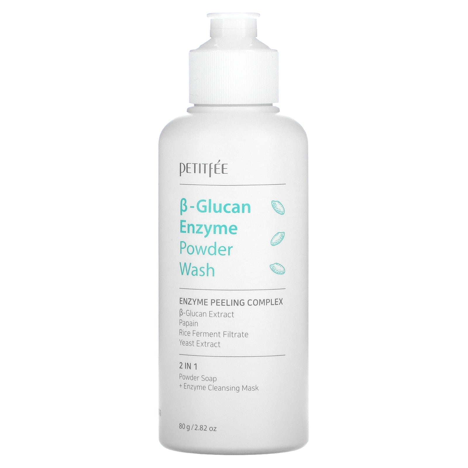 Petitfee, B-Glucan Enzyme Powder Wash, 2.82 oz (80 g)