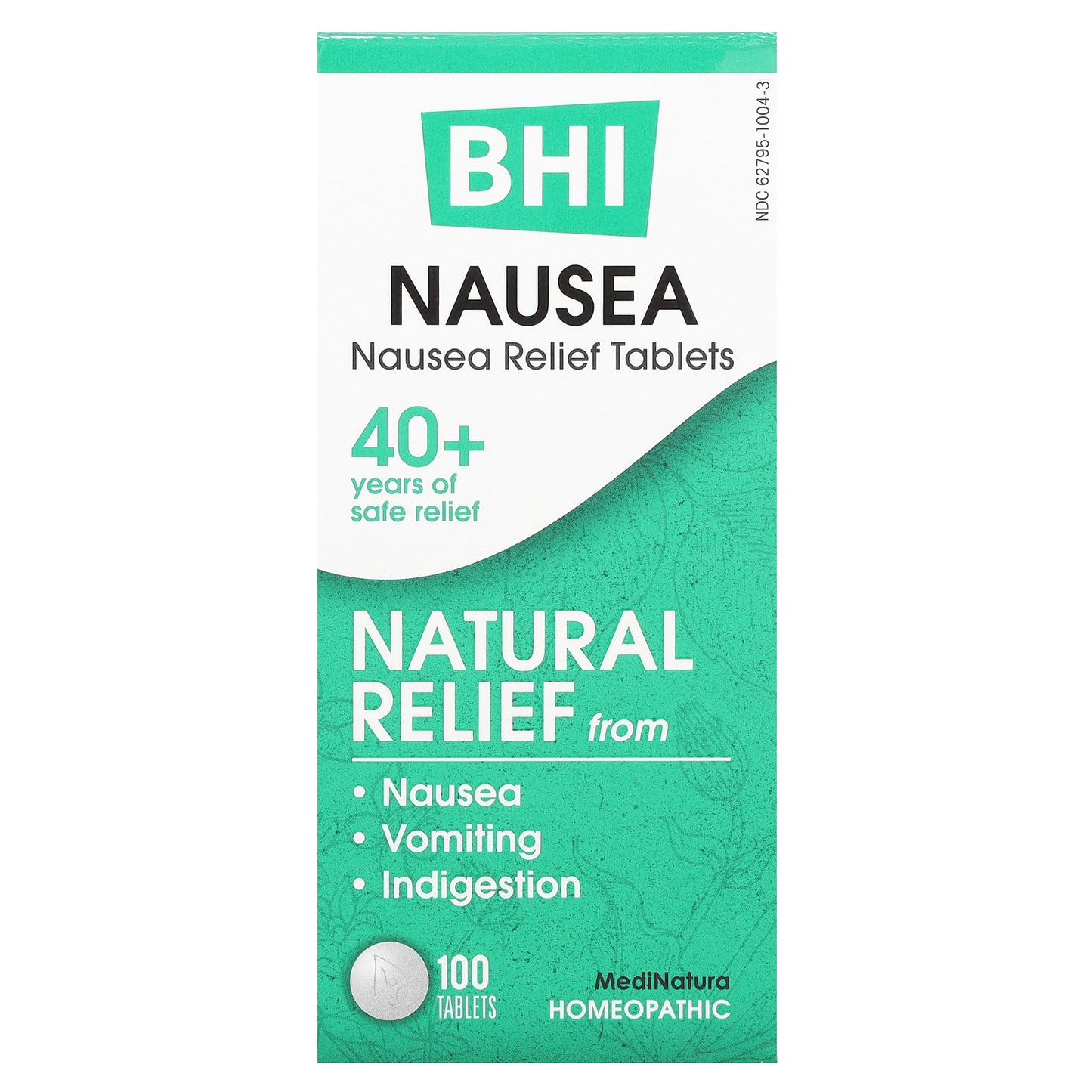 MediNatura, BHI, Nausea Relief Tablets , 100 Tablets