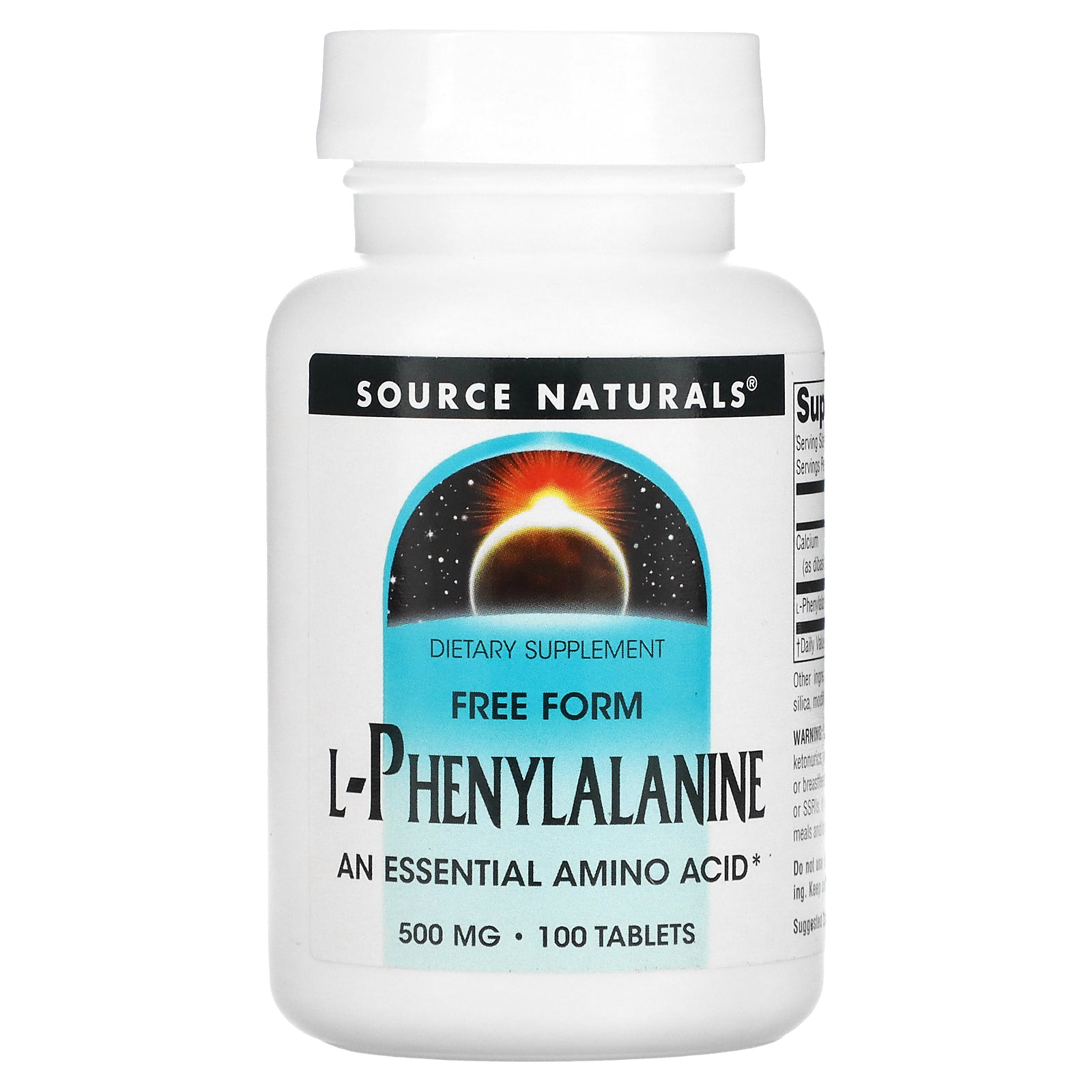 Source Naturals, L-Phenylalanine, 500 mg, 100 Tablets (250 mg per Tablet)