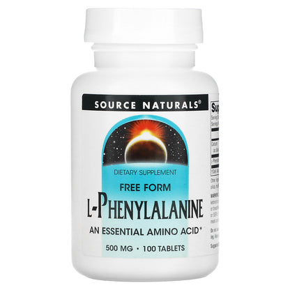 Source Naturals, L-Phenylalanine, 500 mg, 100 Tablets (250 mg per Tablet)