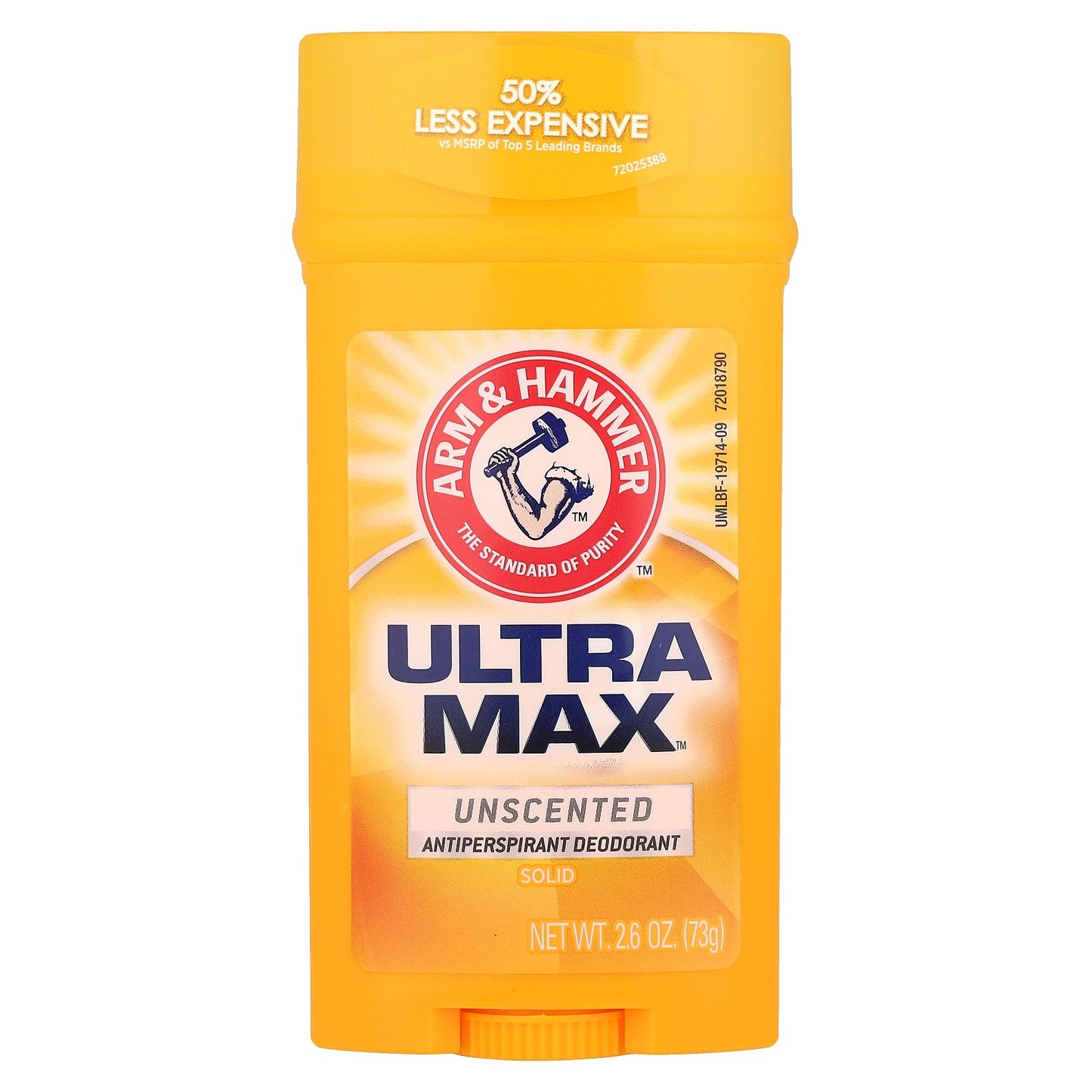 Arm & Hammer, Ultra Max™, Antiperspirant Deodorant Solid, Unscented, 2.6 oz (73 g)