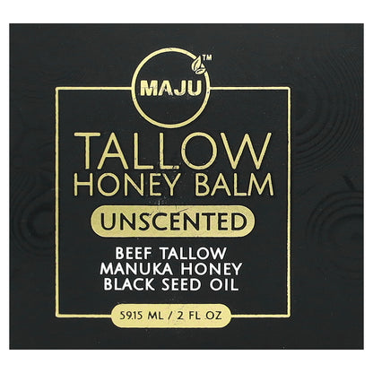 Maju Superfoods, Tallow Honey Balm, Unscented, 2 fl oz (59.15 ml)