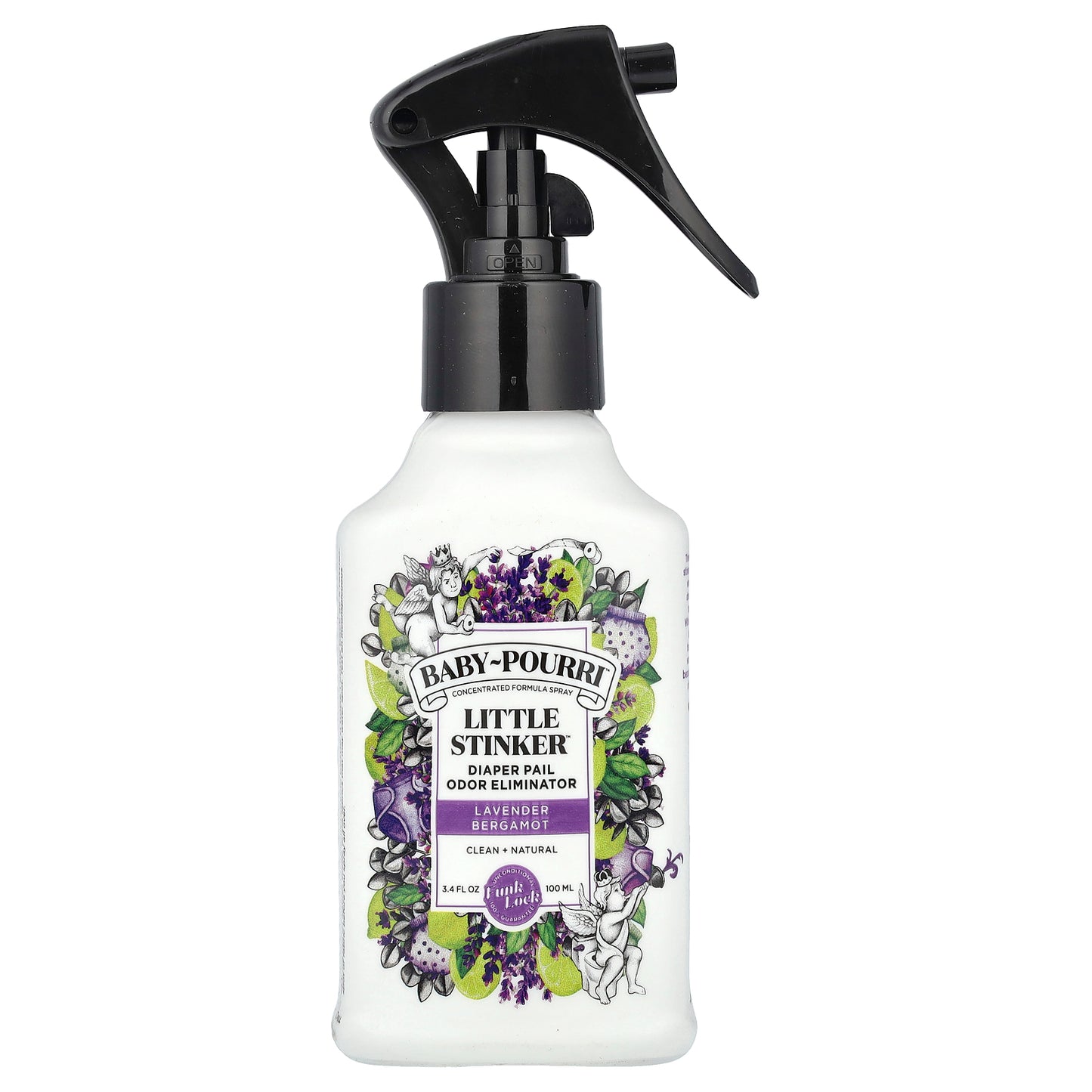 Poo-Pourri, Baby-Pourri™, Little Stinker™, Diaper Pail Odor Eliminator, Lavender Bergamot, 3.4 fl oz (100 ml)