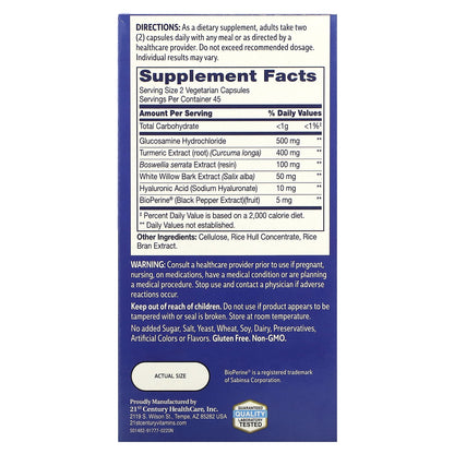 21st Century, Arthri-Flex Advantage + Turmeric, 90 Vegetarian Capsules