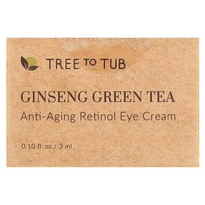 Tree To Tub, Ginseng Green Tea, Anti-Aging Retinol Eye Cream, 0.10 fl oz (3 ml)