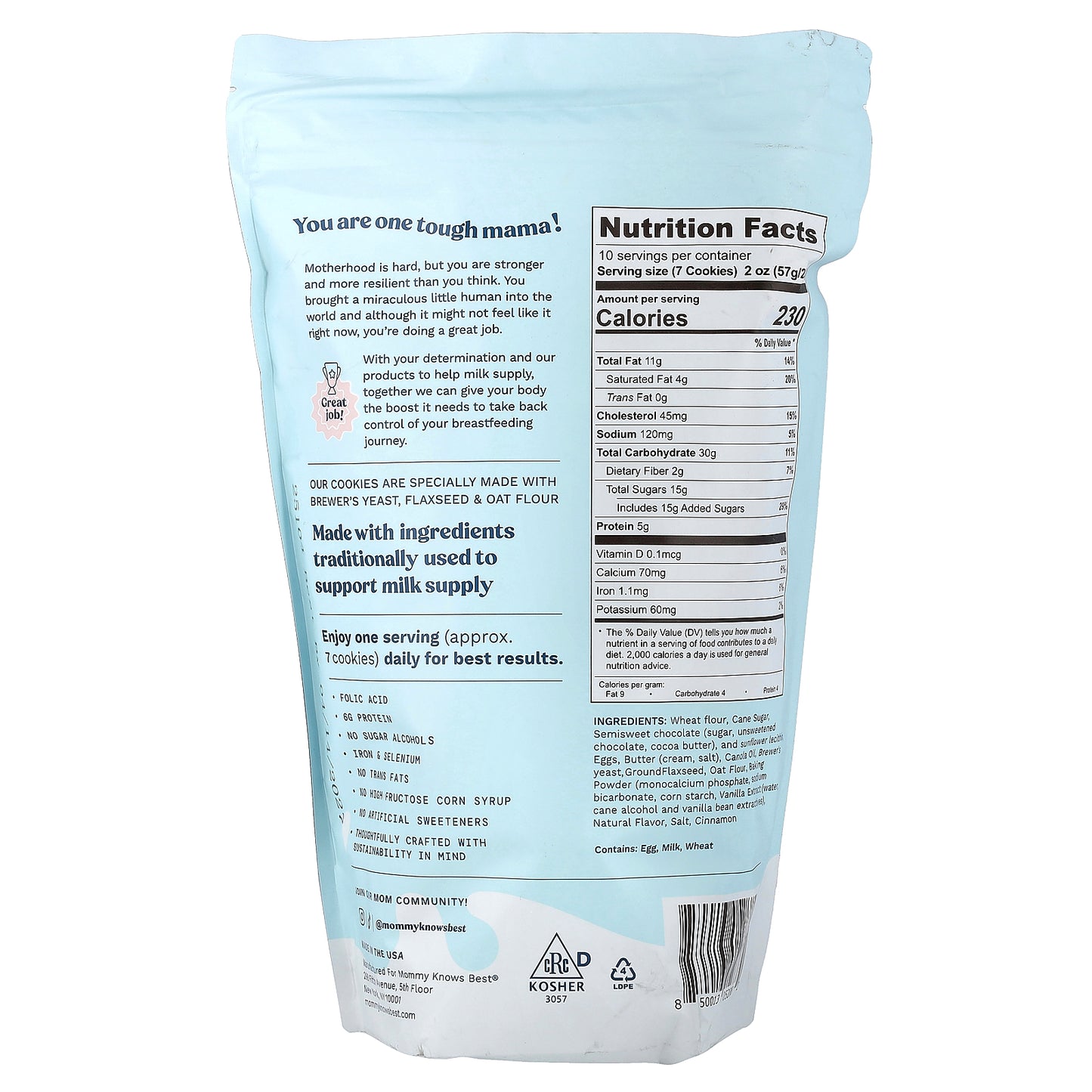 Mommy Knows Best, Lactation Cookies, Chocolate Chip, 20 oz (567 g)