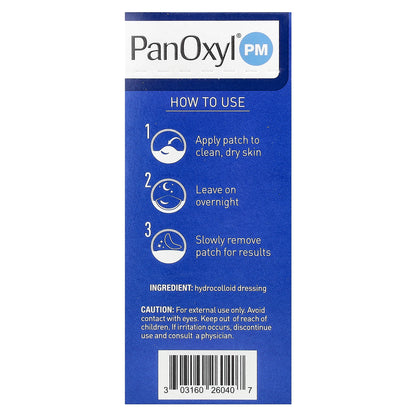 PanOxyl, PM, Overnight Spot Patches, 40 Clear Hydrocolloid Patches