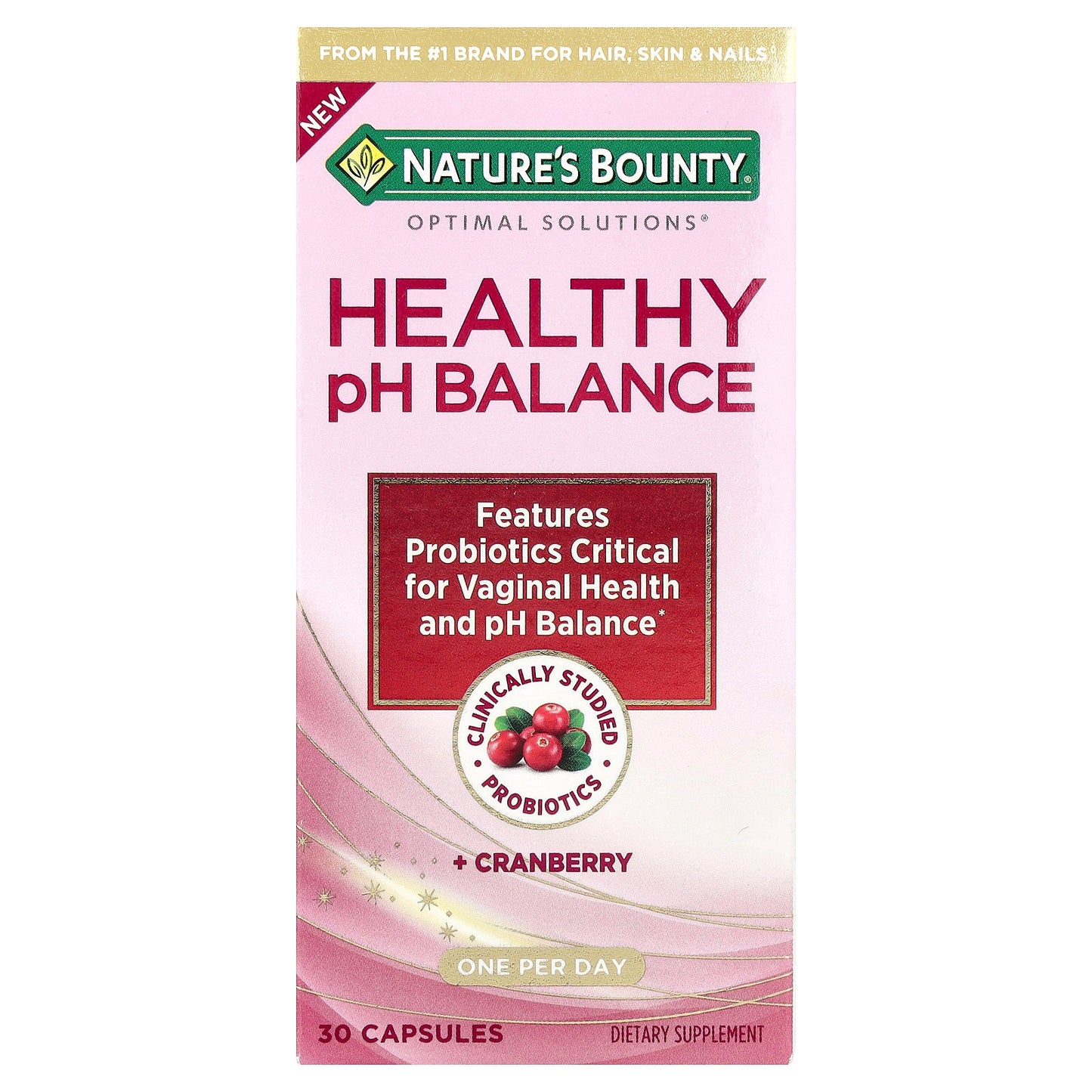 Nature's Bounty, Healthy pH Balance + Cranberry, 30 Capsules