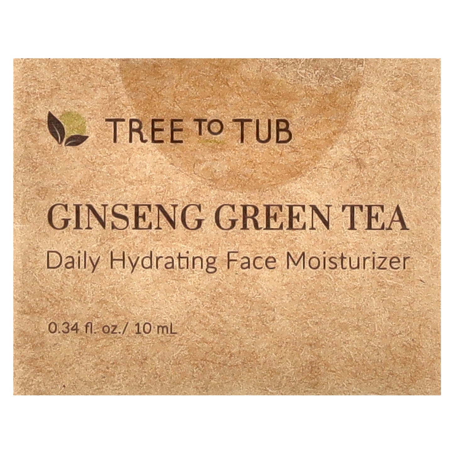 Tree To Tub, Ginseng Green Tea, Daily Hydrating Face Moisturizer, 0.34 fl oz (10 ml)