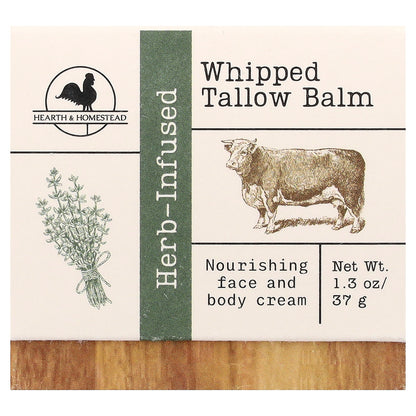 Hearth and Homestead, Whipped Tallow Balm, Herb-Infused, 1.3 oz (37 g)
