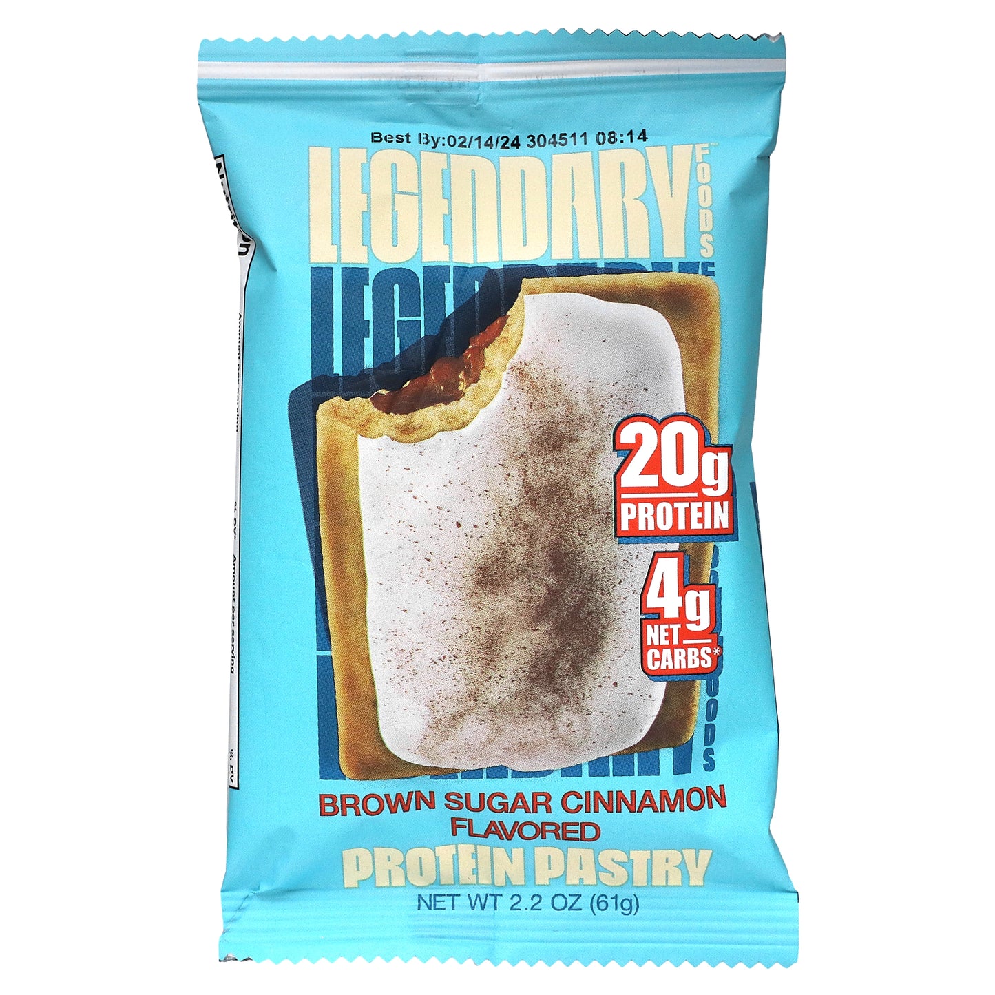 Legendary Foods, Protein Pastry, Brown Sugar Cinnamon, 10 Pack, 2.2 oz (61 g) Each