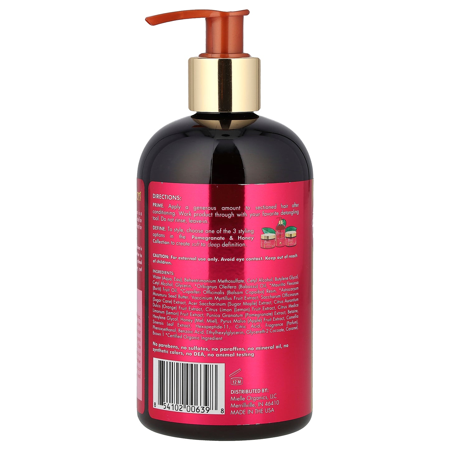 Mielle, Leave-In Conditioner, Pomegranate & Honey, 12 fl oz (355 ml)