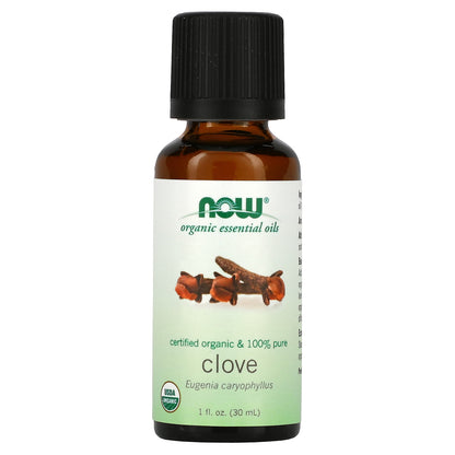 NOW Foods, Organic Essential Oils, Clove, 1 fl oz (30 ml)