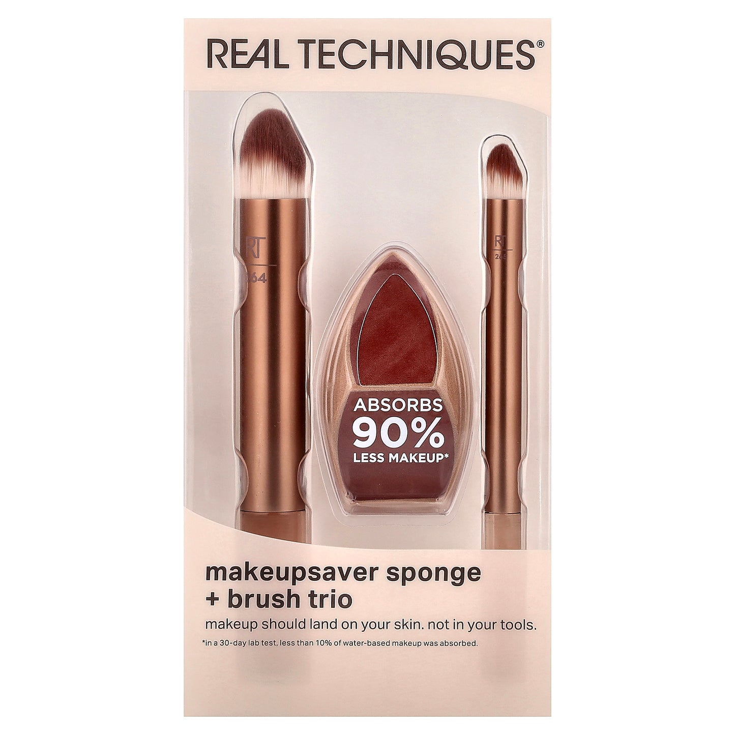Real Techniques, Makeupsaver Sponge + Brush Trio, 3 Piece Set