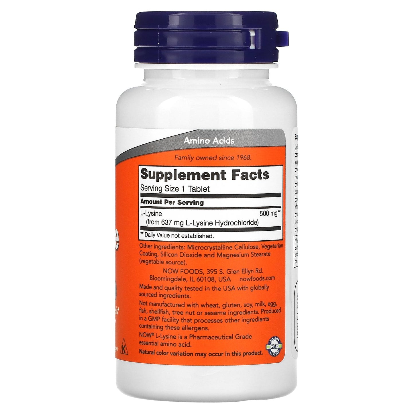 NOW Foods, L-Lysine, 500 mg, 100 Tablets