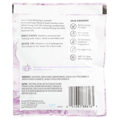 Aura Cacia, Aromatherapy Mineral Bath, Lavender, 2.5 oz (70.9 g)