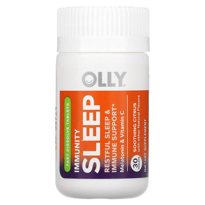 OLLY, Immunity Sleep, Soothing Citrus, 30 Tablets