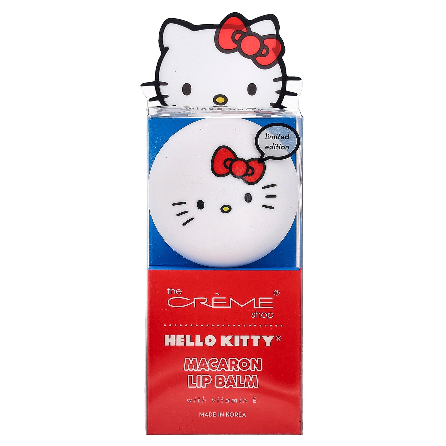 The Creme Shop, Hello Kitty®, Macaron Lip Balm, Mixed Berry, 0.26 oz (7.5 g)