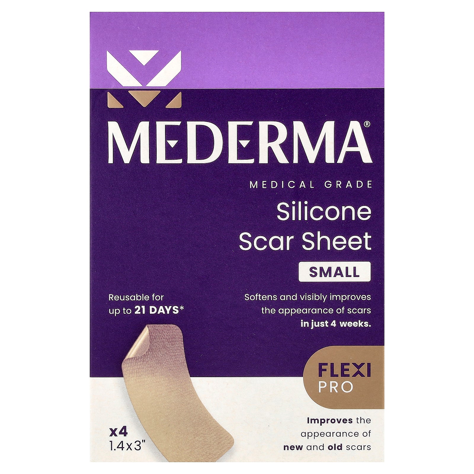 Mederma, Silicone Scar Sheet, Small, 4 Count