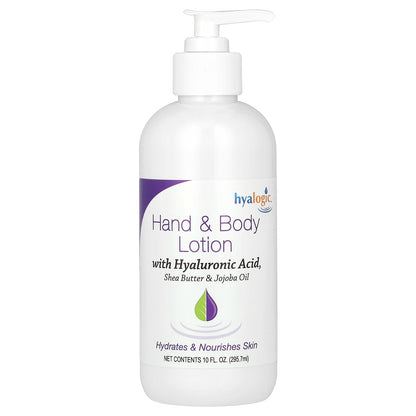 Hyalogic, Hand & Body Lotion with Hyaluronic Acid, Fragrance Free, 10 fl oz (295.7 ml)