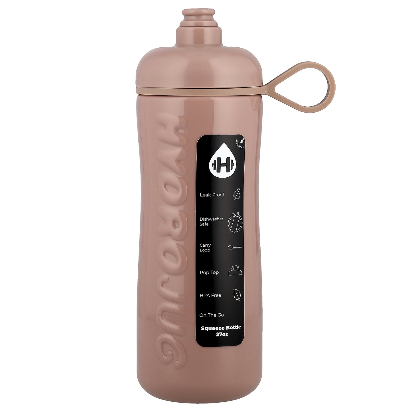 HydroJug, Squeeze Bottle, Mauve, 27 oz