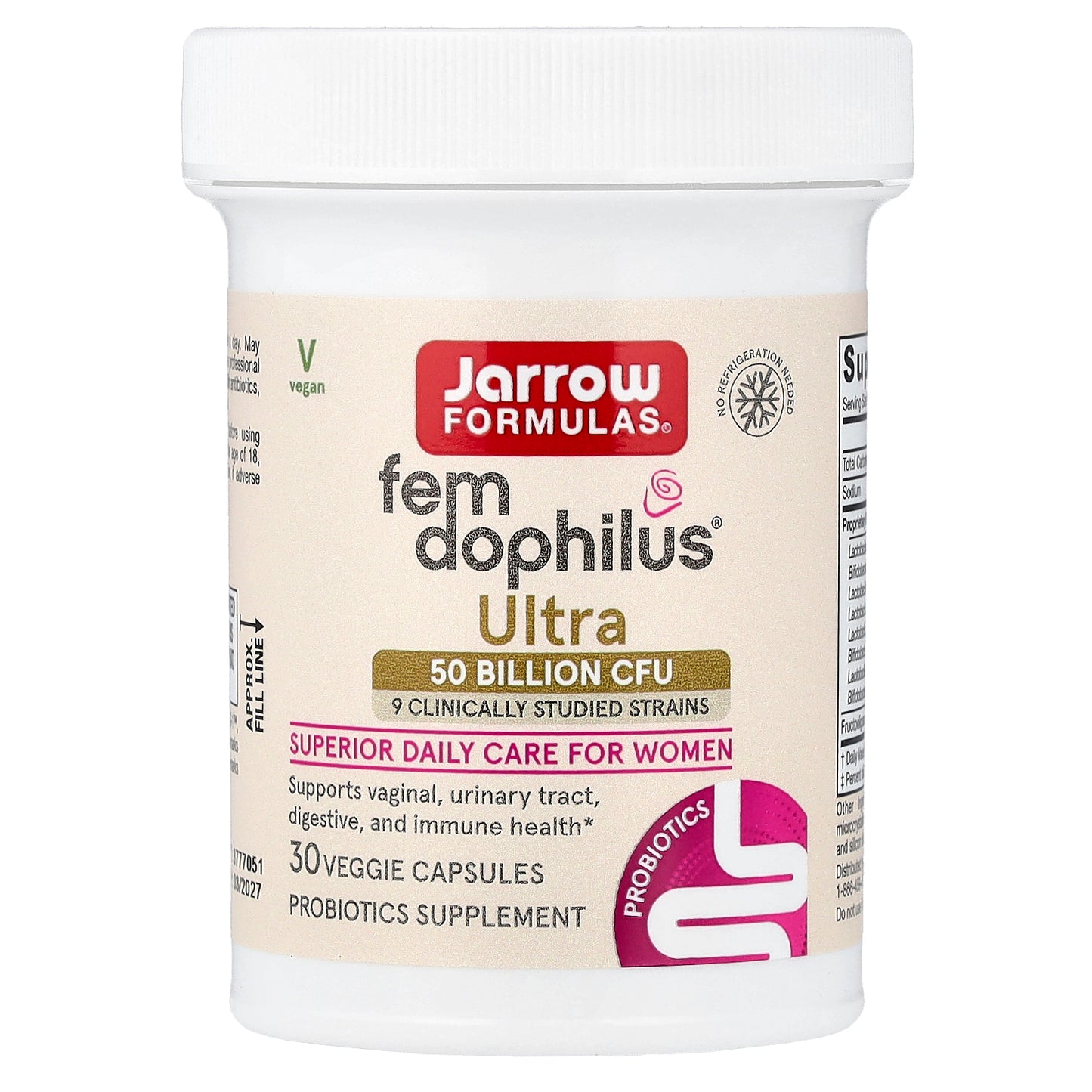 Jarrow Formulas, Fem-Dophilus® Ultra, 30 Veggie Capsules