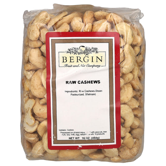 Bergin Fruit and Nut Company, Raw Cashews, 16 oz (454 g)