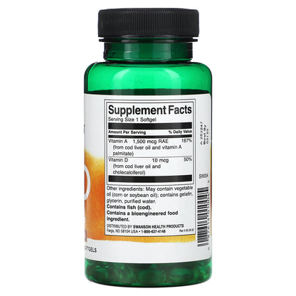 Swanson, Vitamins A and D, 250 Softgels