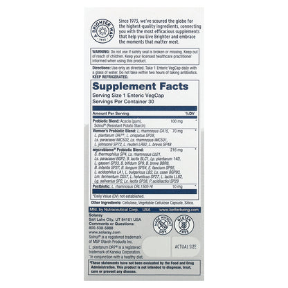 Solaray, Mycrobiome®, Complete Probiotic, Women's, 30 VegCaps