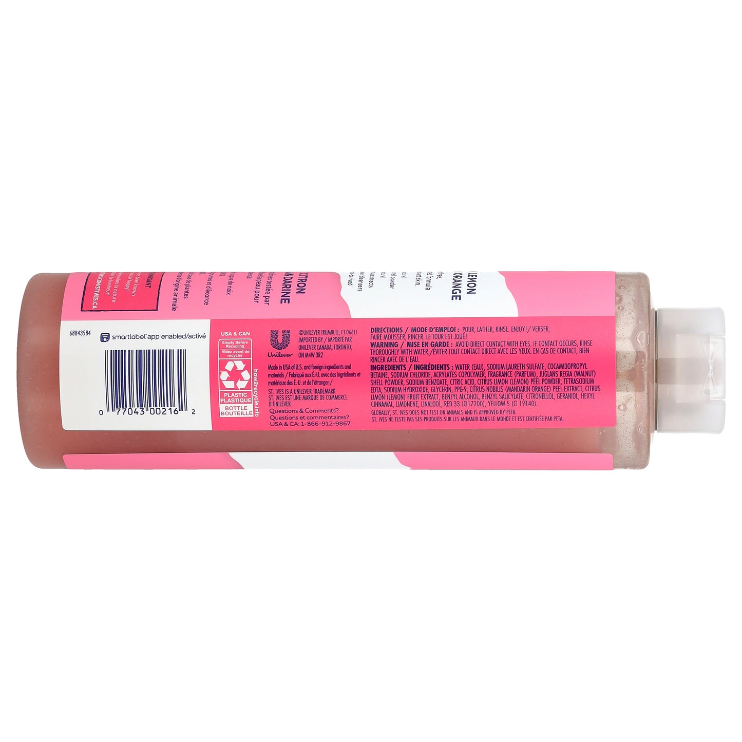 St. Ives, Exfoliating Body Wash, Pink Lemon & Mandarin Orange, 22 fl oz (650 ml)