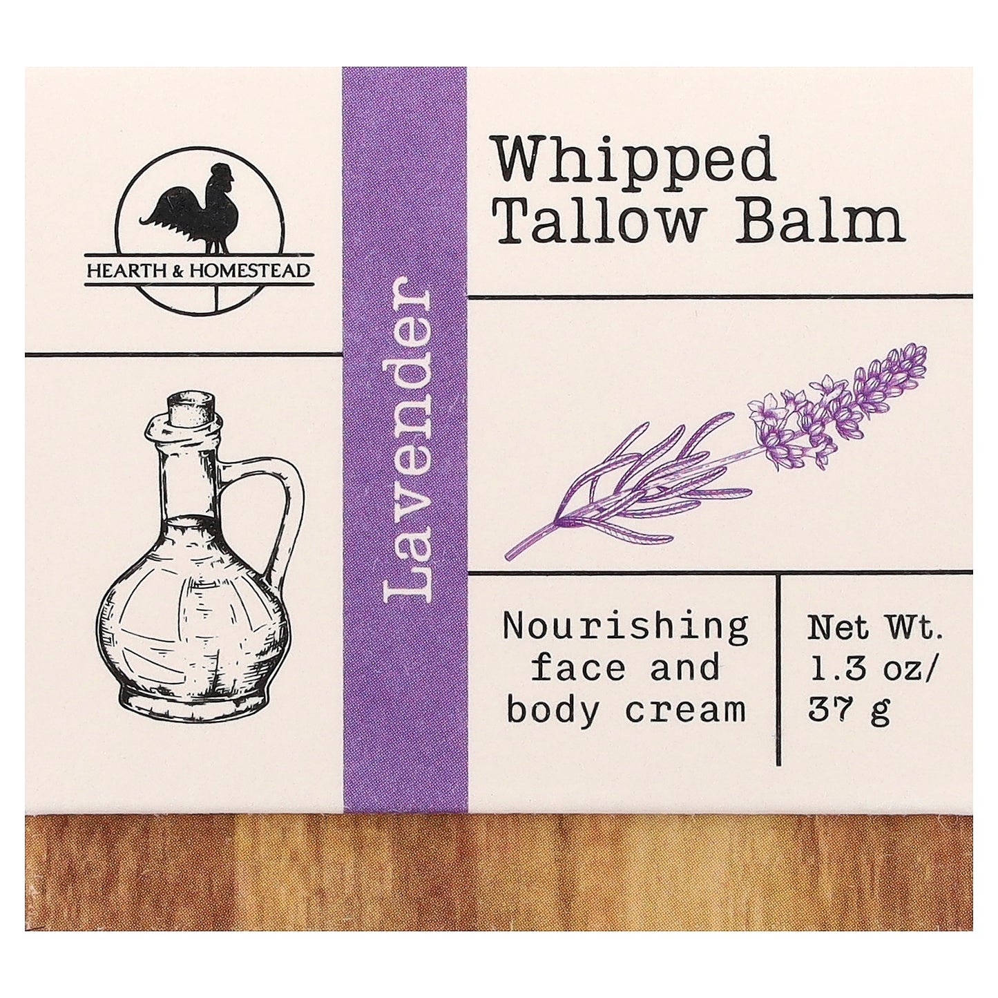 Hearth and Homestead, Whipped Tallow Balm, Lavender, 1.3 oz (37 g)
