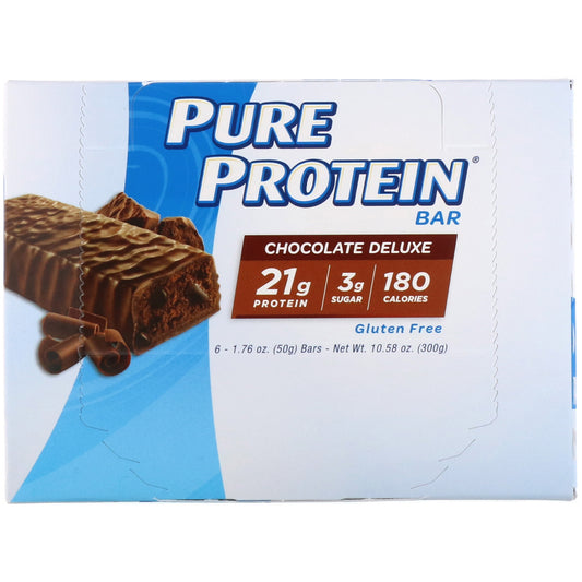 Pure Protein, Chocolate Deluxe Bar, 6 Bars, 1.76 oz (50 g) Each