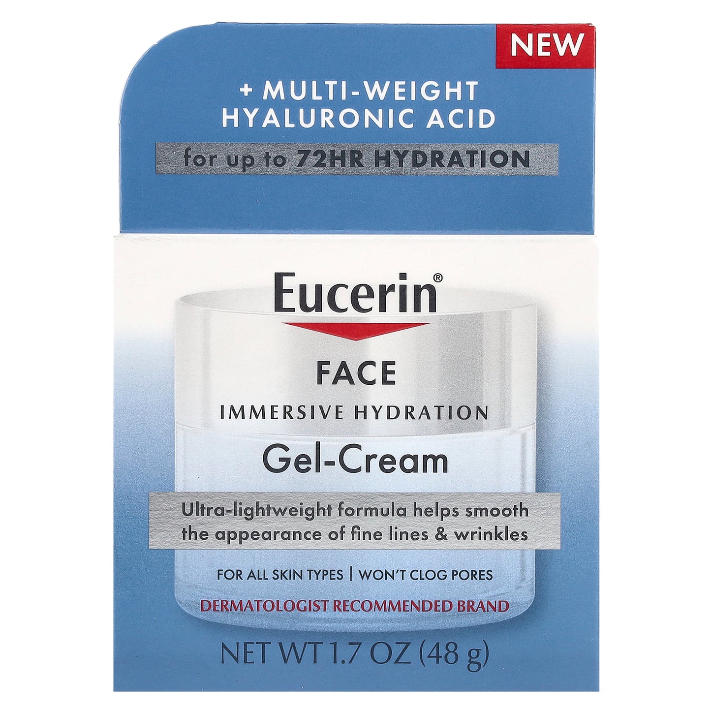 Eucerin, Face, Immersive Hydration Gel-Cream, 1.7 oz (48 g)