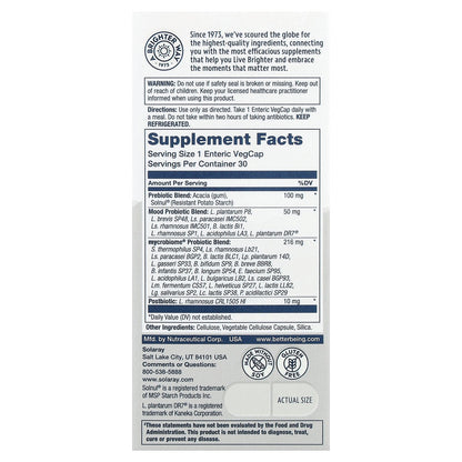 Solaray, Mycrobiome®, Complete Probiotic, Mood, 30 VegCaps