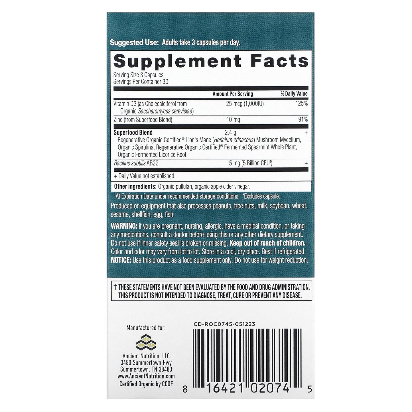 Ancient Nutrition, Leaky Gut Support, 90 Capsules