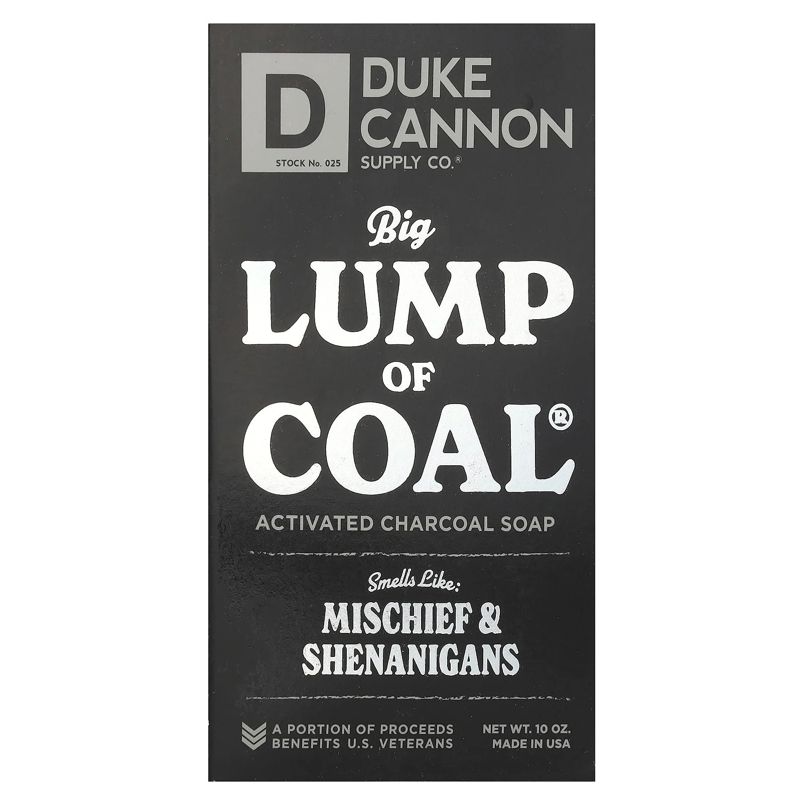 Duke Cannon Supply Co., Big Lump of Coal®, Activated Charcoal Bar Soap, 10 oz