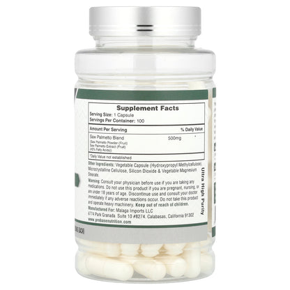 Probase Nutrition, Saw Palmetto, 500 mg, 100 Capsules